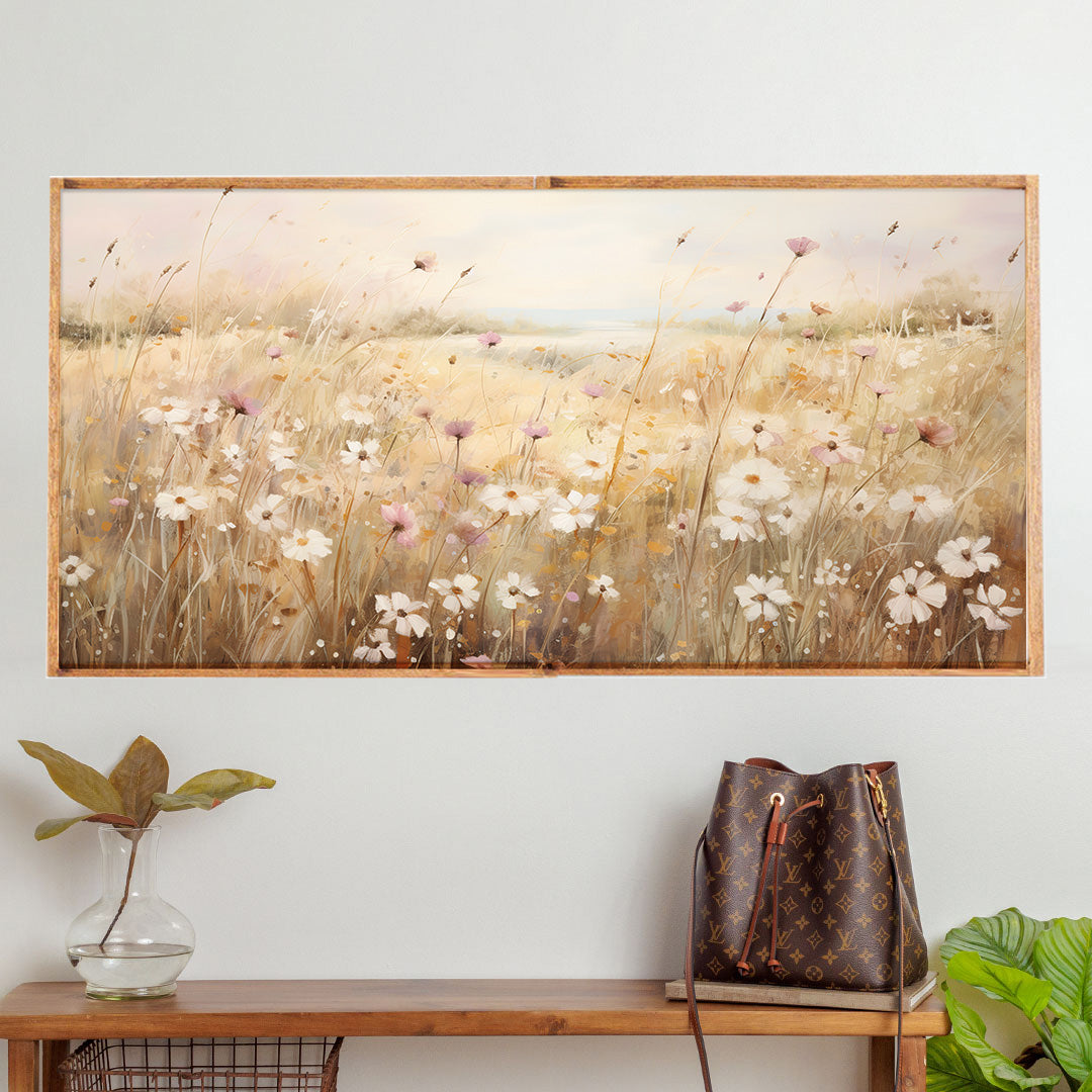 Field Of Flowers Landscape Wall Art 24" x 48"