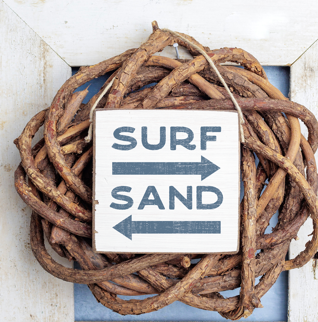 Sand and Surf  Square Twine Sign