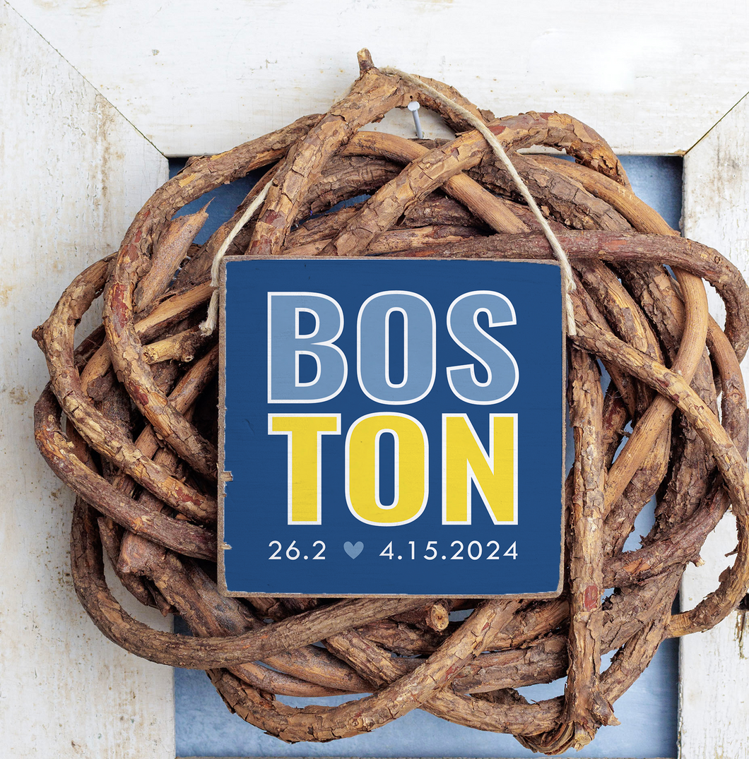 Boston 26.2 2024 Commemorative Twine Sign