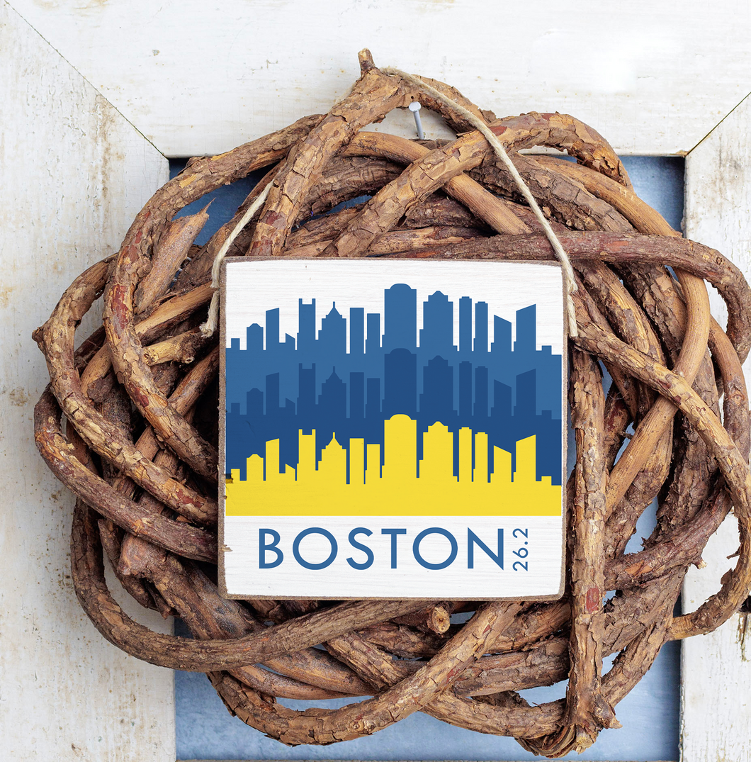 Boston 26.2 2024 Skyline Twine Sign