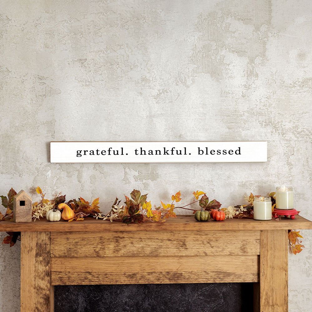 Grateful. Thankful. Blessed Barn Wood Sign