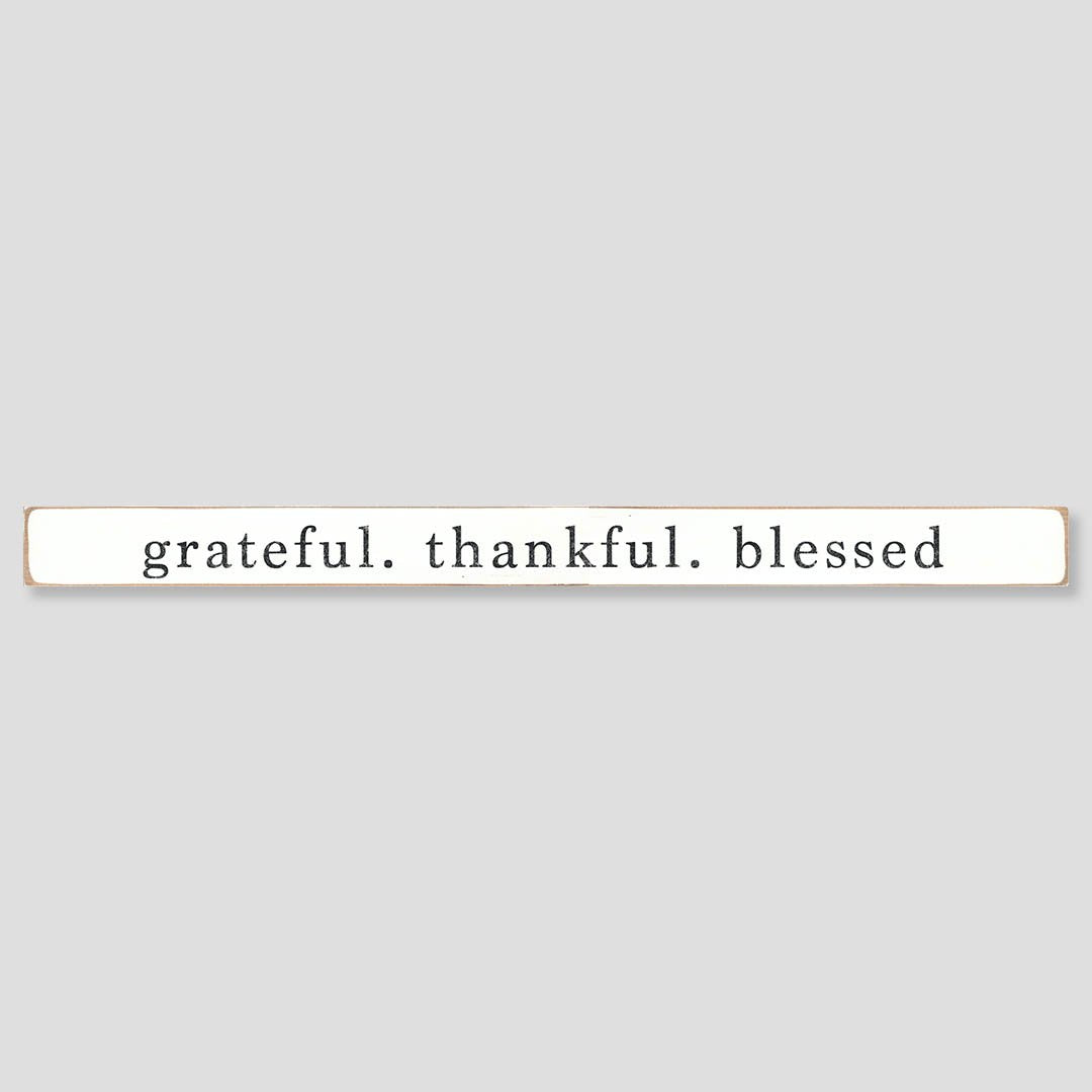 Grateful. Thankful. Blessed Barn Wood Sign