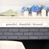Grateful. Thankful. Blessed Barn Wood Sign