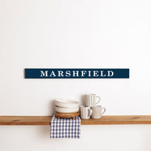 Load image into Gallery viewer, Personalized Your Word Navy/White Barn Wood Sign

