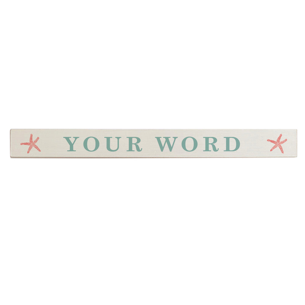 Starfish Personalized Barnwood Sign