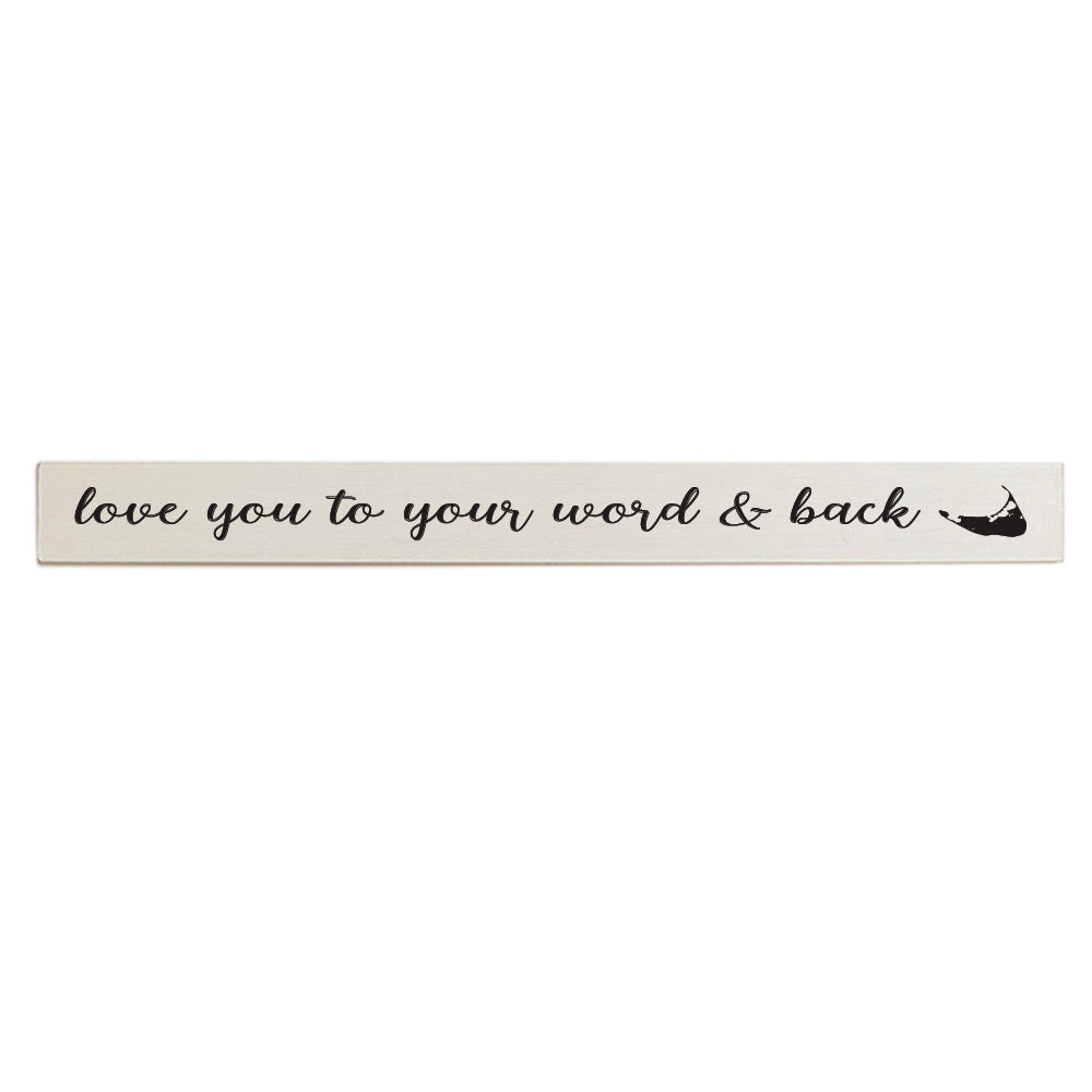 Nantucket and Back Personalized Barnwood Sign