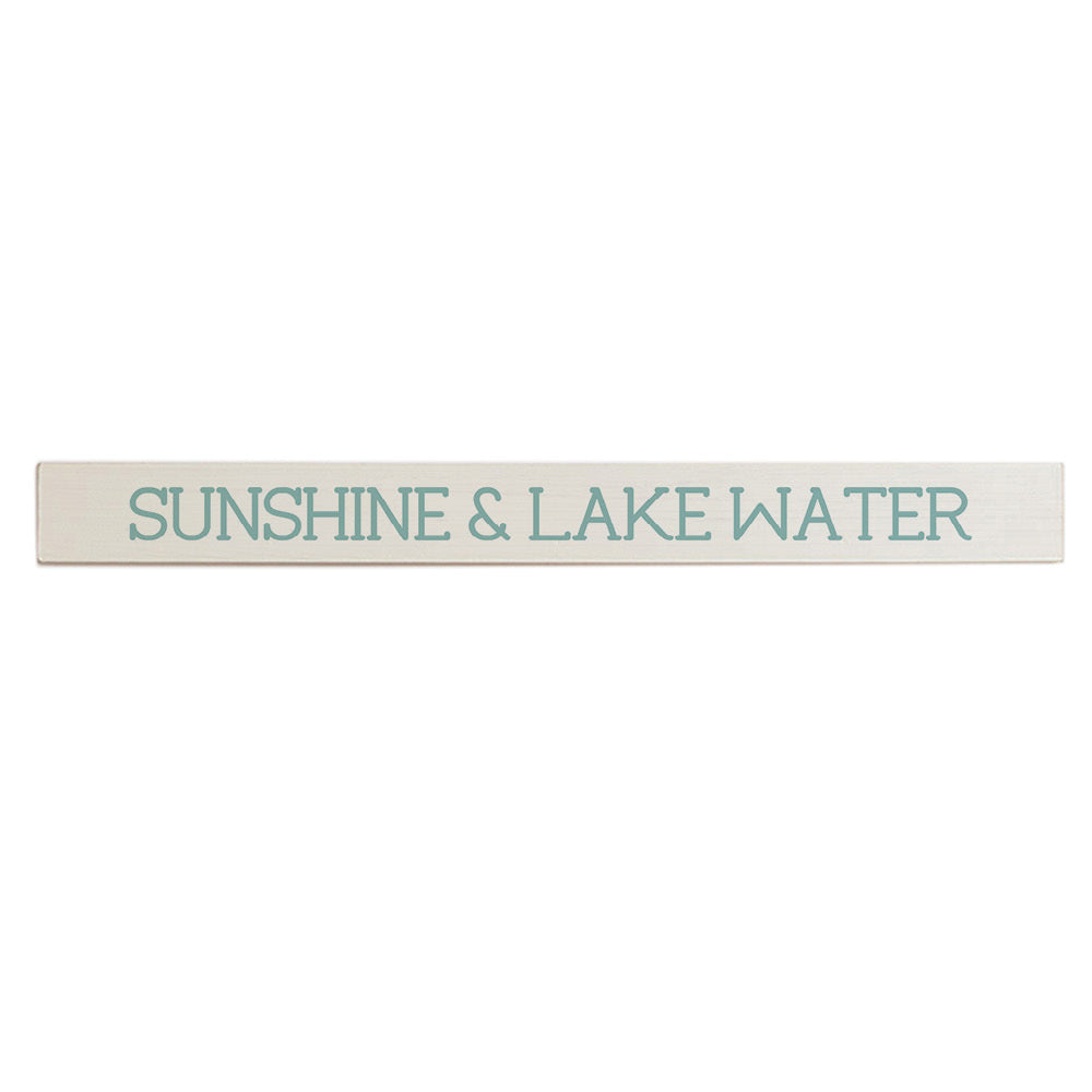 Sunshine & Lake Water Barnwood Sign