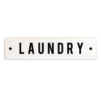 Laundry White/Black Barn Wood Sign