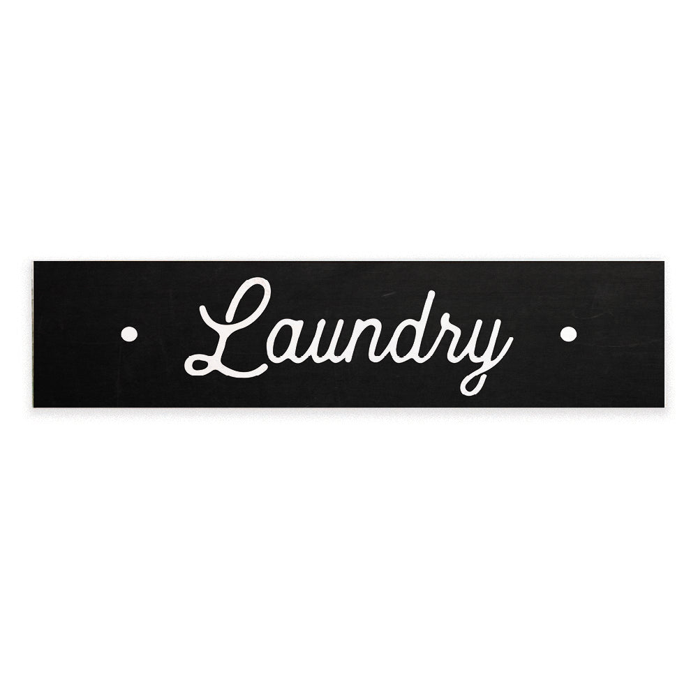 Laundry Black/White Barn Wood Sign