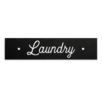 Laundry Black/White Barn Wood Sign