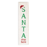 Santa Stop Here Barnwood Sign
