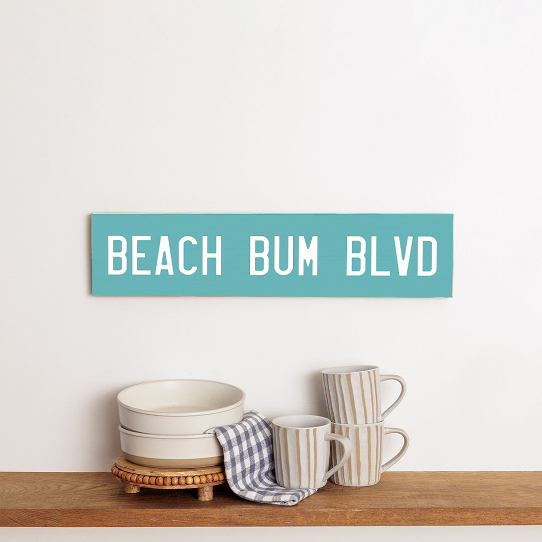 Beach Bum Blvd Barn Wood Sign