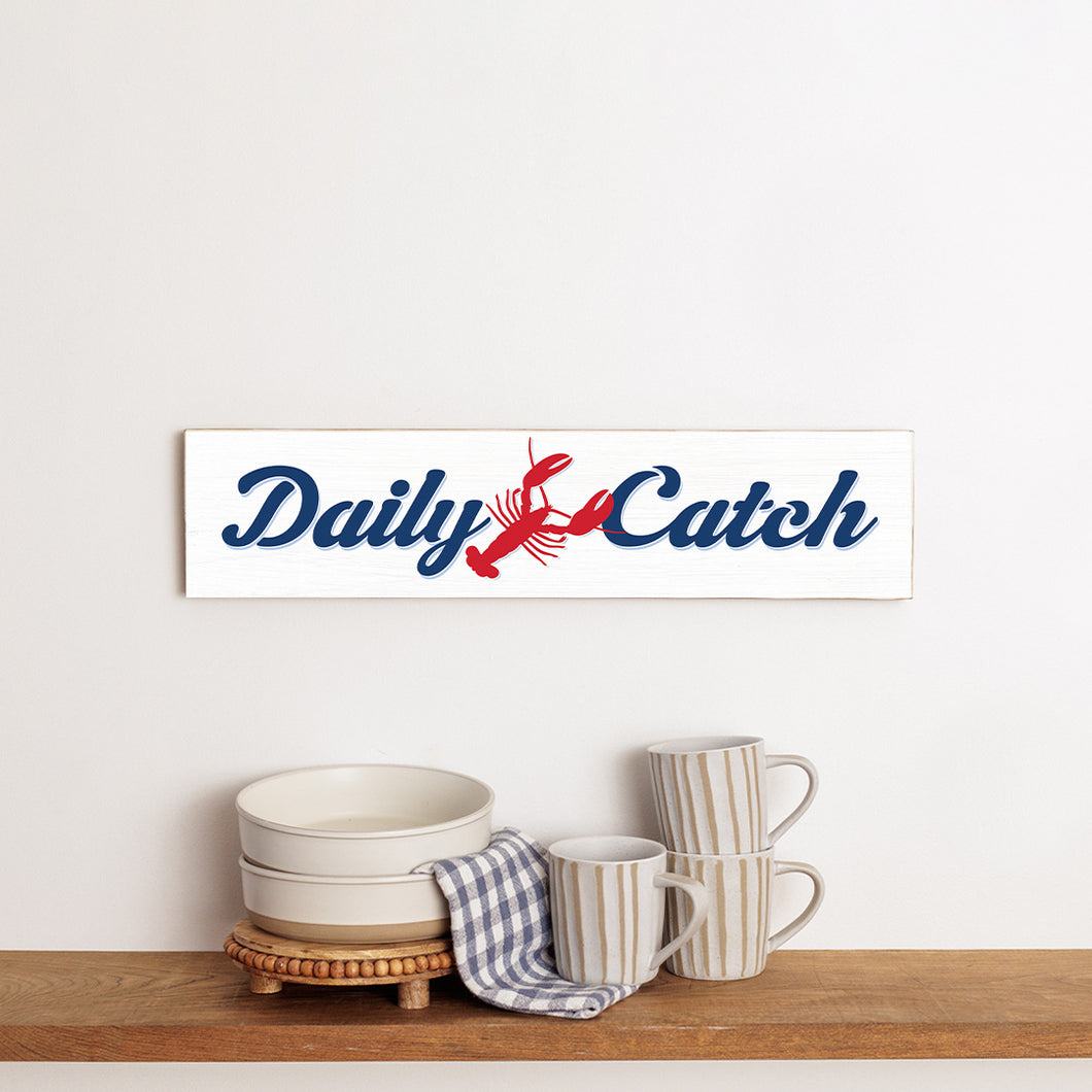 Lobster Daily Catch Barn Wood Sign