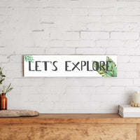 Let's Explore Barnwood Sign