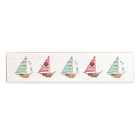 Holiday Sailboats Barnwood Sign
