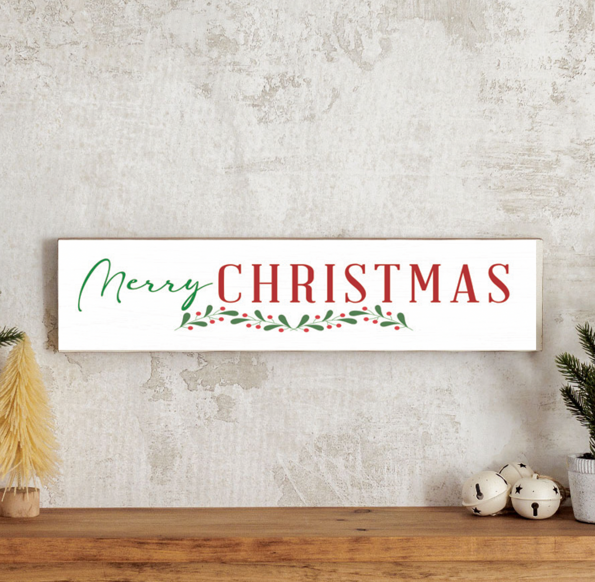 Merry Christmas Barn Wood Sign