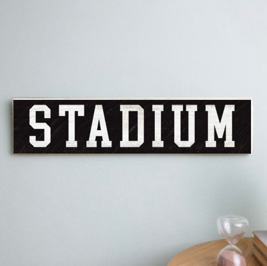 Stadium Barn Wood Sign