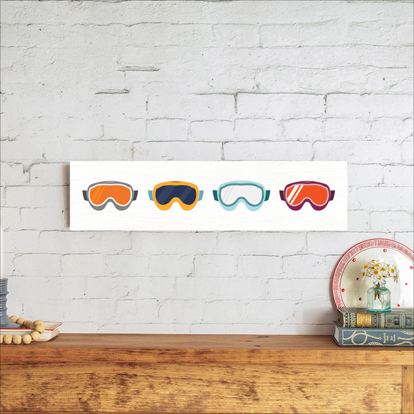 Ski Goggles Barn Wood Sign