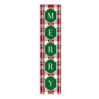 Merry Holiday Plaid Barnwood Sign