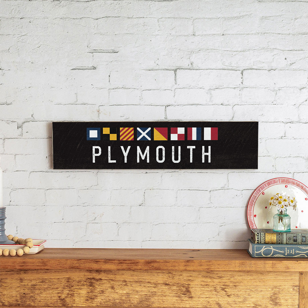 Personalized Your Word Classic Nautical Letters Barn Wood Sign