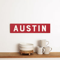 Classic Red Personalized Barnwood Sign