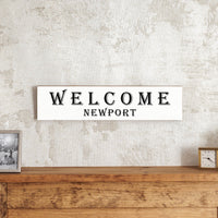 Welcome Personalized Barnwood Sign