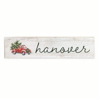 Holiday Truck Personalized Barn Wood Sign