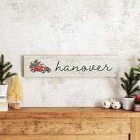 Holiday Truck Personalized Barn Wood Sign