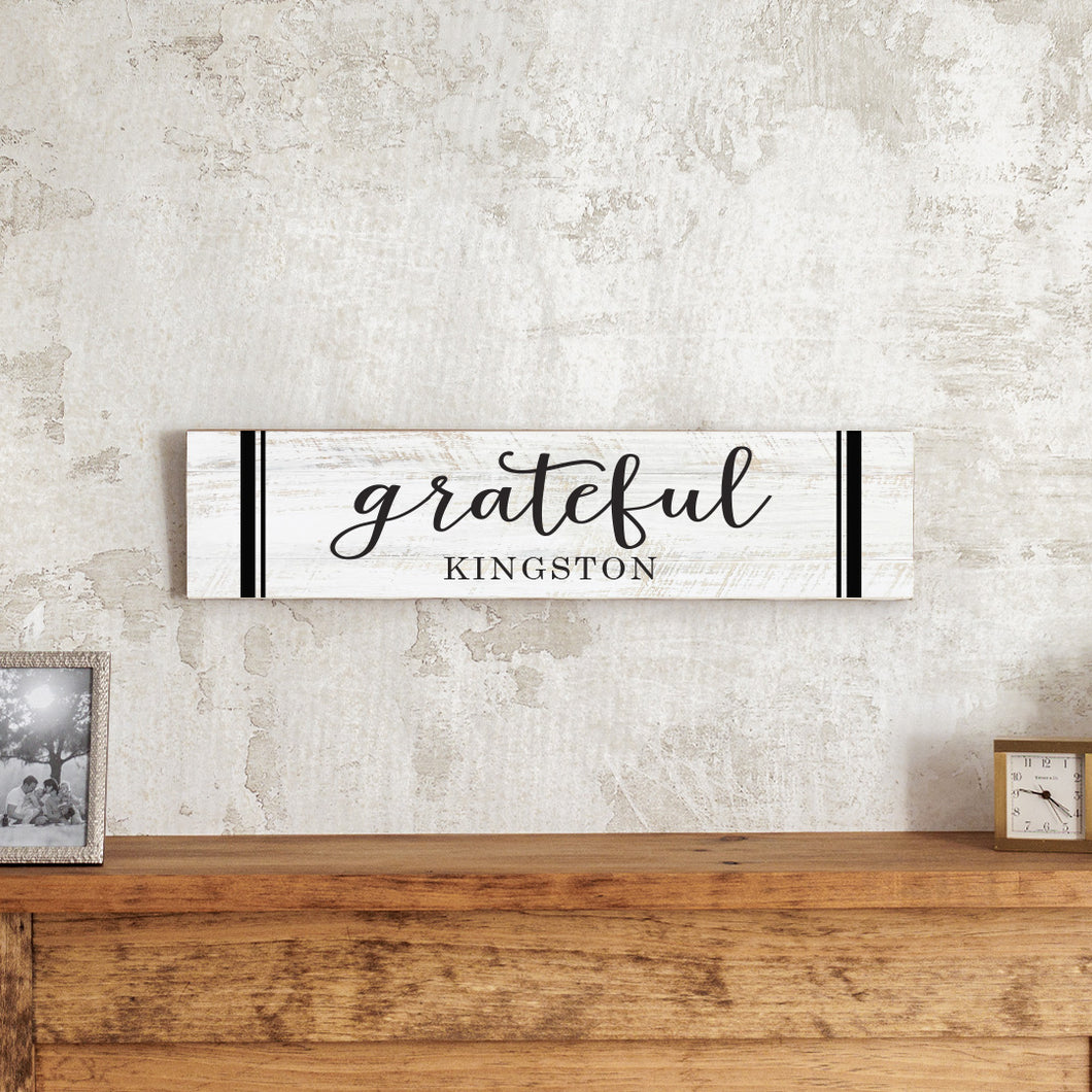 Personalized Grateful Barn Wood Sign