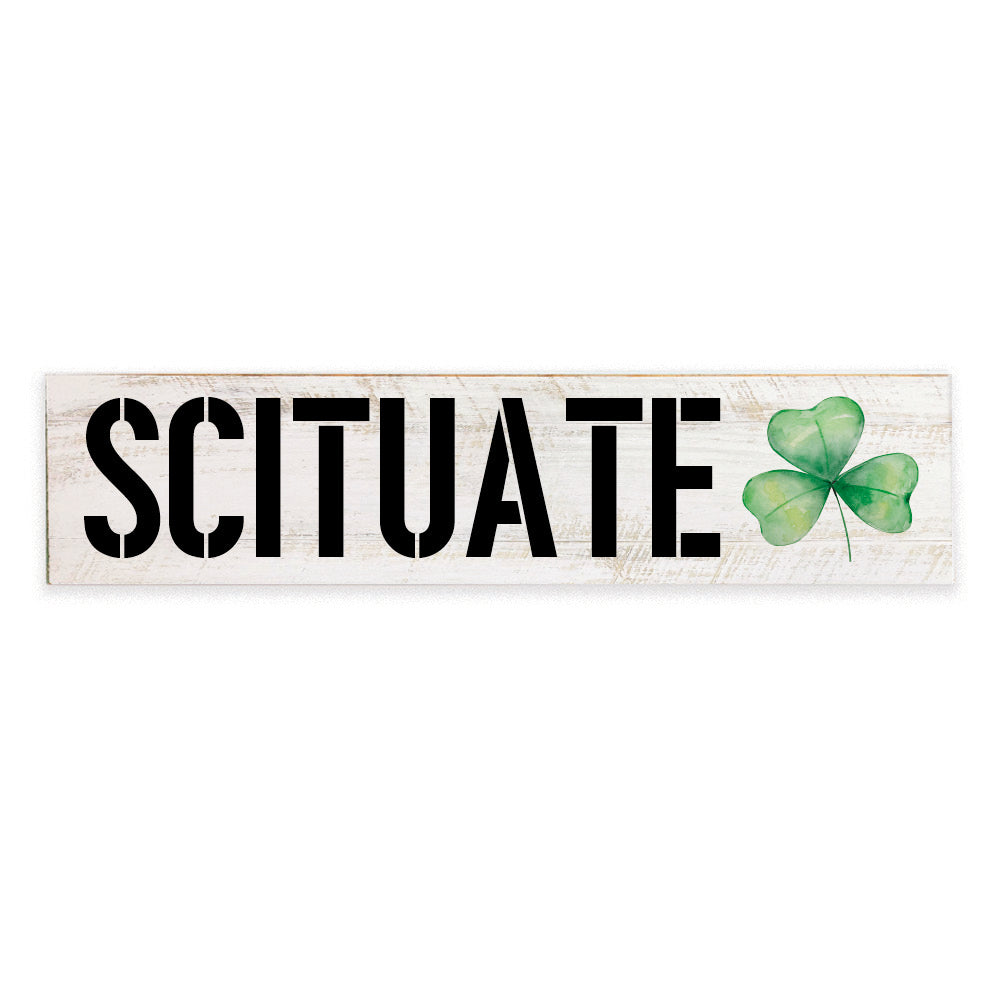 Watercolor Shamrock Personalized Barnwood Sign