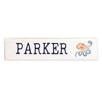Watercolor Octopus Personalized Barnwood Sign