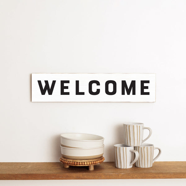 Classic White and Black Personalized Barn Wood Sign
