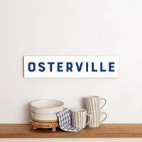 Classic White with Blue Personalized Barnwood Sign