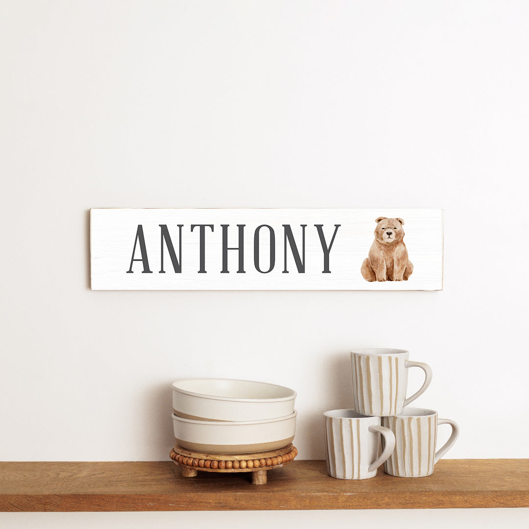 Bear Personalized Barnwood Sign