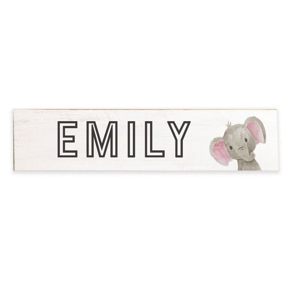 Elephant Personalized Barnwood Sign
