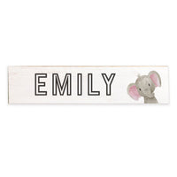 Elephant Personalized Barnwood Sign