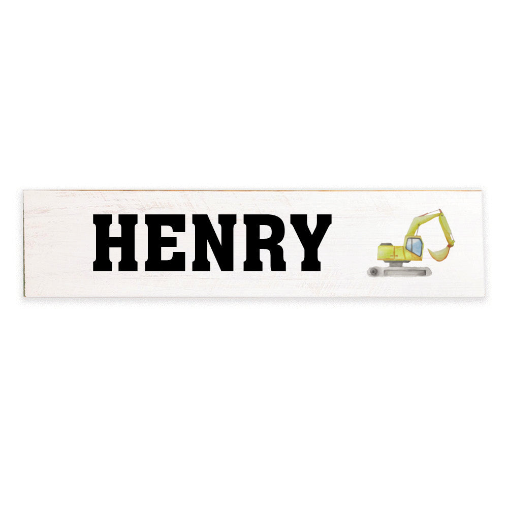 Digger Personalized Barnwood Sign