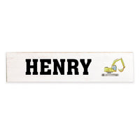 Digger Personalized Barnwood Sign