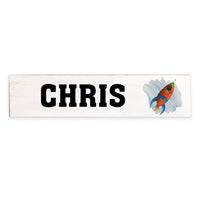 Rocket Personalized Barnwood Sign