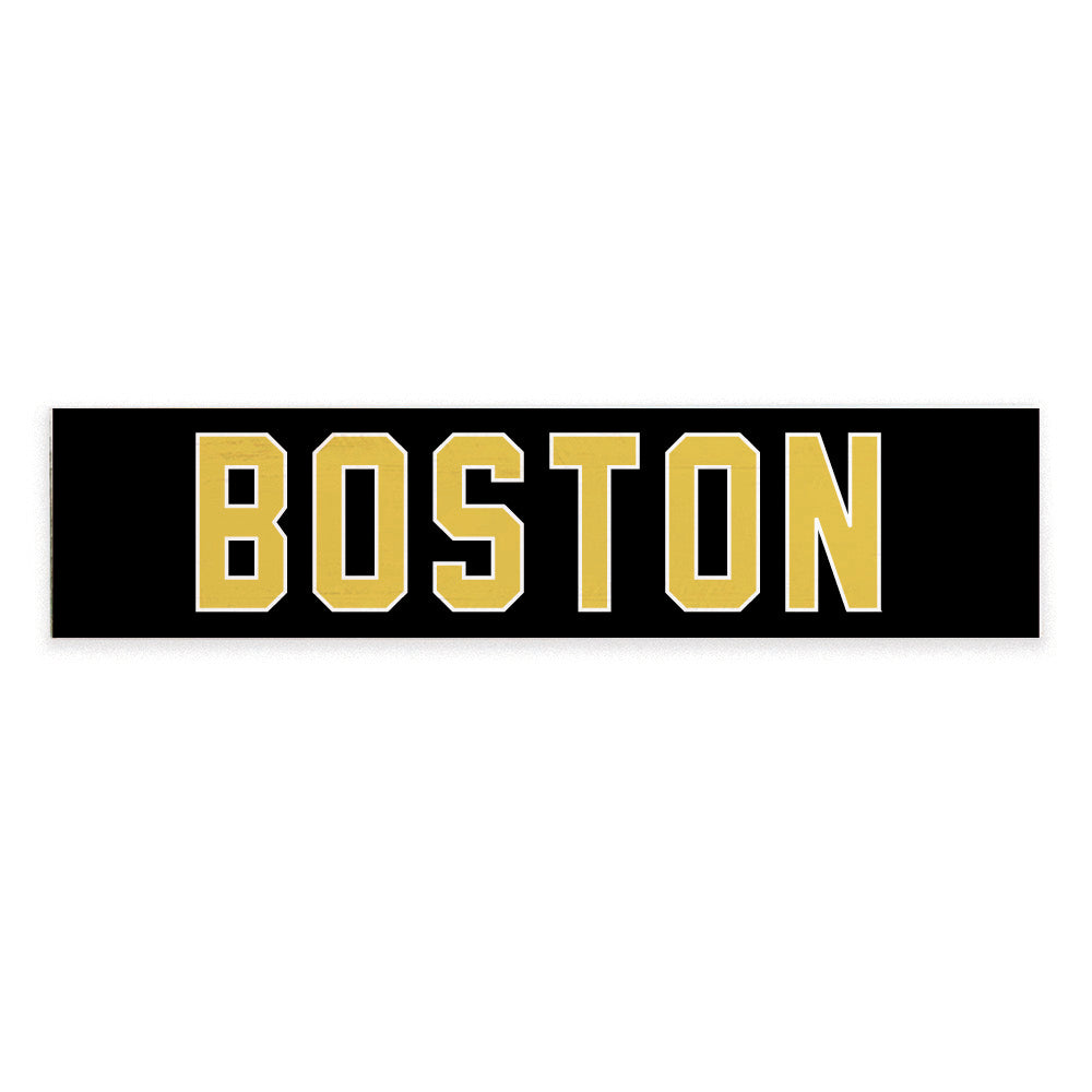Black and Gold Boston Personalized Barnwood Sign