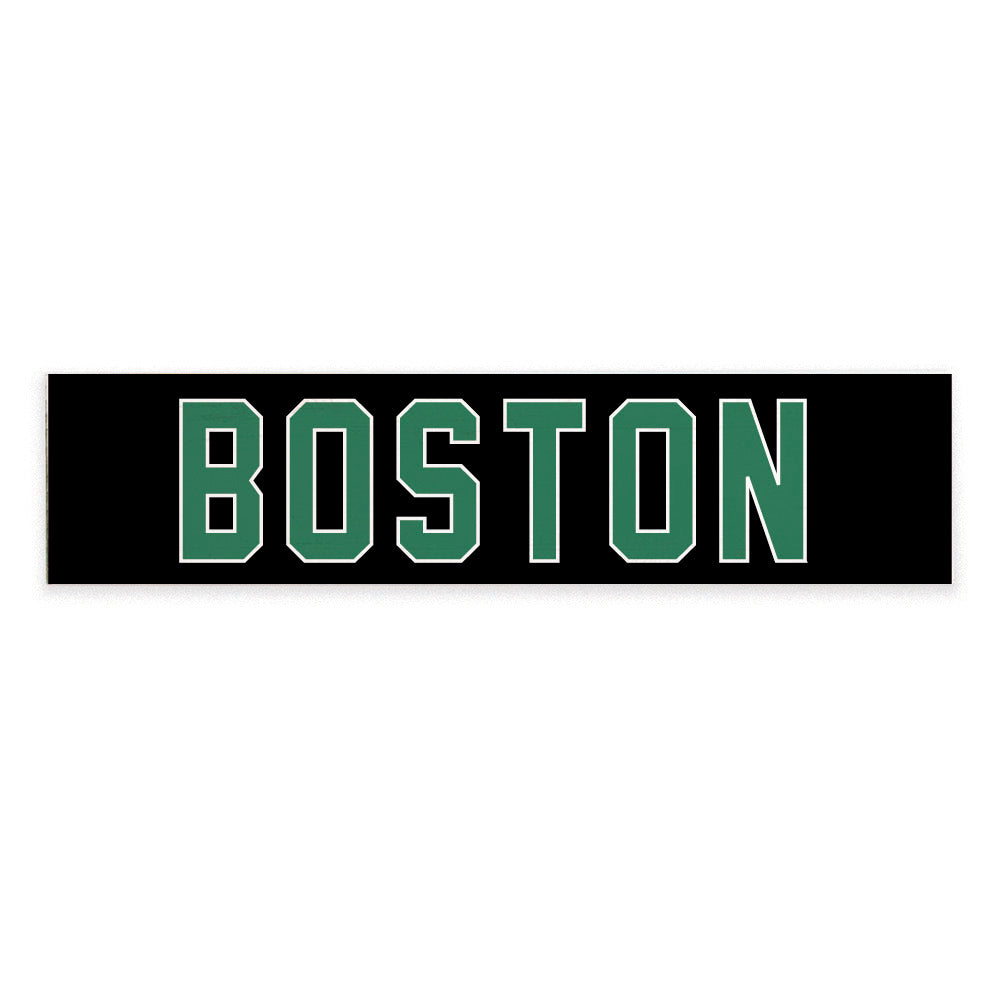 Green and Black Boston Personalized Barnwood Sign
