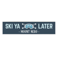 Ski Ya Later Personalized Barnwood Sign