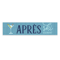 Apres Ski Martini Personalized Barnwood Sign