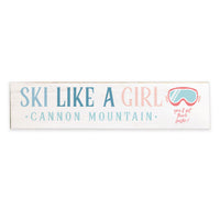 Ski like a girl Personalized Barnwood Sign