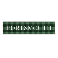 Green Plaid Personalized Barnwood Sign