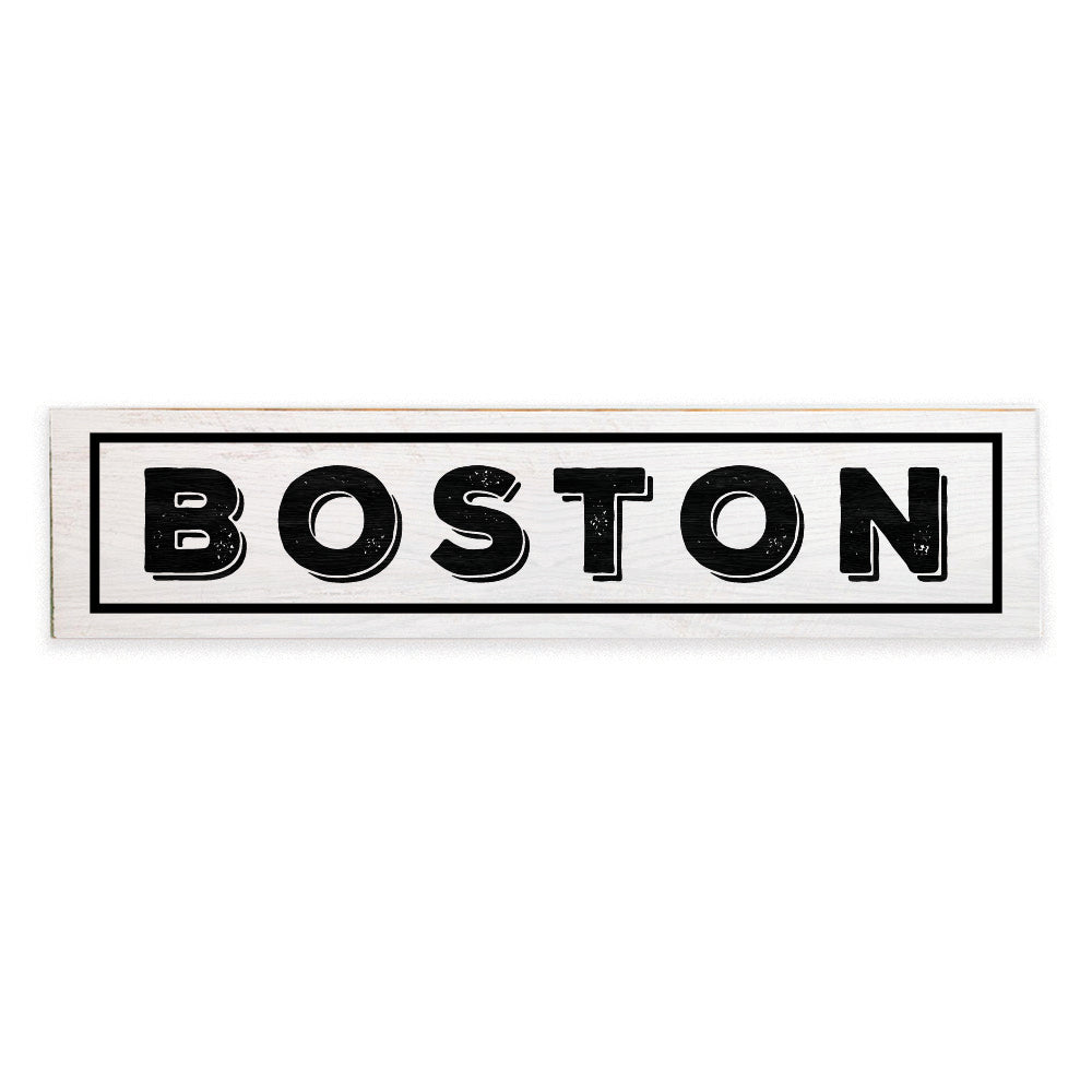White and Black Personalized Barnwood Sign