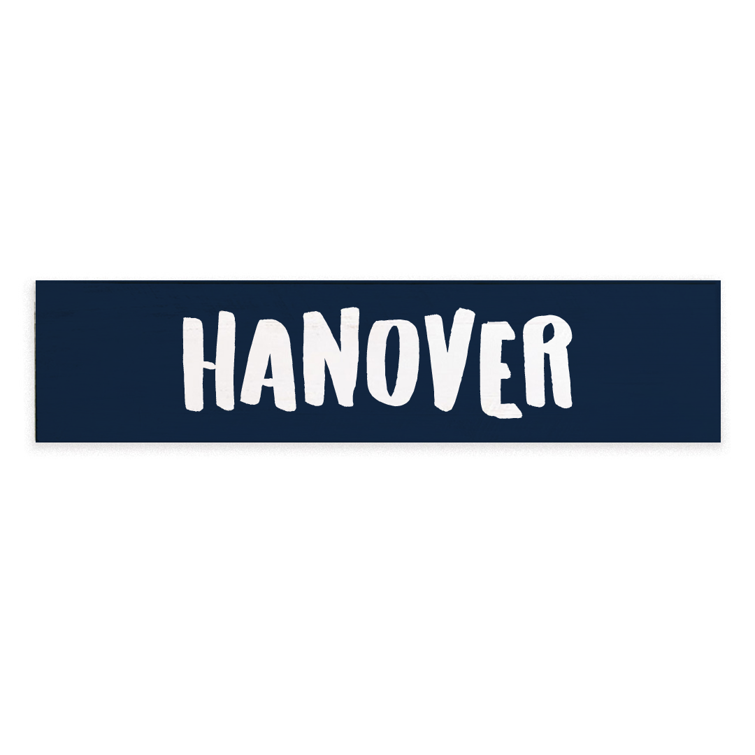 Personalized Navy Blue and White Barnwood Sign