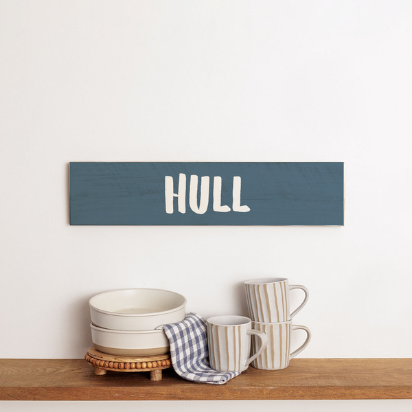 Coastal Blue and White Personalized Barn Wood Sign