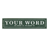 Your Word Personalized Green/White Barnwood Sign