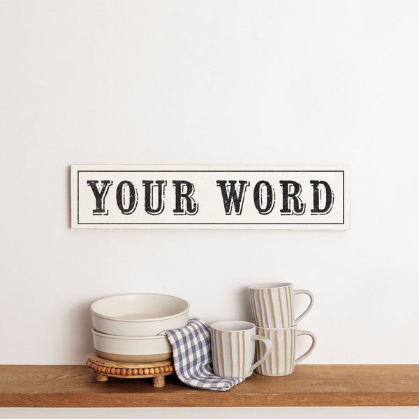 Vintage Black Bordered Personalized Barn Wood Sign